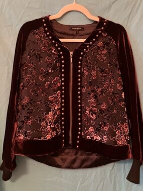 Nanette Lepore burnout Velvet jacket